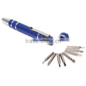 FIX-IT 8 BIT METAL PEN STYLE TOOL KIT WITH CLIP