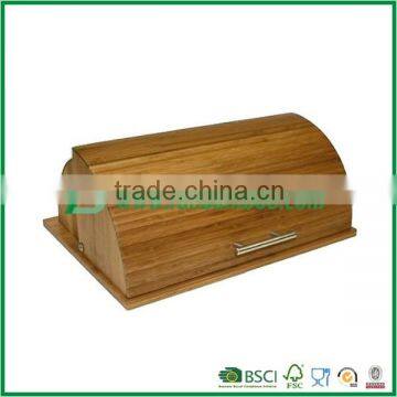 Bamboo bread bin bamboo bread storage box with semi-circle lid