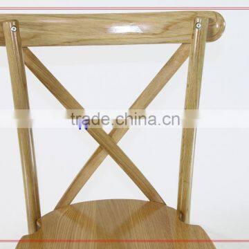 Antique Oak Natural Stackable X Back Farm Chair photo-3