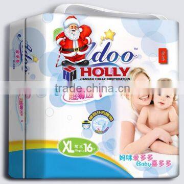 Super size XL soft breathable leak guard Disposable Baby Diaper hand carry packing cheap competitive price OEM ODM free sample