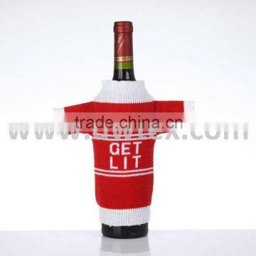 Jacquard knitted bottle sweater cover