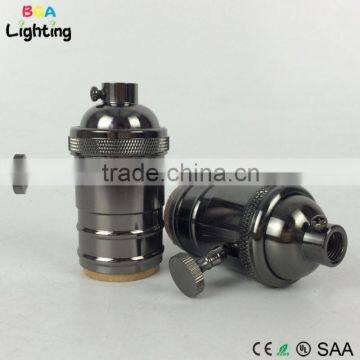 UL E26 Brass lamp parts pendant light socket with switch