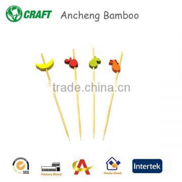 Factory Disposable Party Flower Pick Bamboo Bead Pick