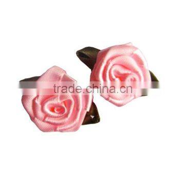 xiamen wholesale handmade satin flower