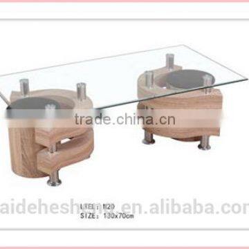 bazhou city furniture manfacturer glass top furniture tables with aluminum frame