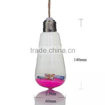 Bulb Shape Transparent Clear Wedding Hanging Glass Crafts for Festival Decoration