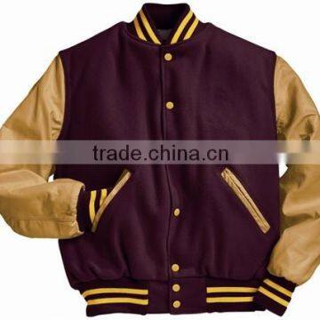 Custom Satin Varsity Jackets Supplier / Letterman Varsity Jackets ,College Jacket From Pakistan, Wool & Leather Varsity Jackets