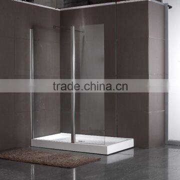 rectangle sample shower room without frame in corner