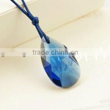 fashion handmake blue color diamond crystal necklace pendant jewelry