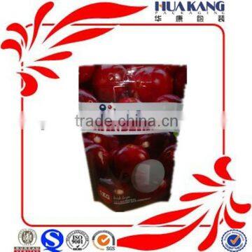 1KG speedy cranberries with top zipper clear fruit packaging bag