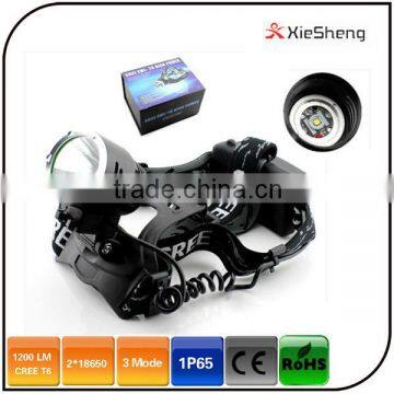 1200LM Cree xml t6 Led Powerful Rechargeable Led Head Torch