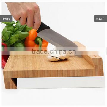 2015 new arrival bamboo lap cutting board Z shape bamboo chopping blocks corner cutting board