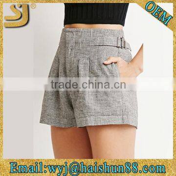 Wholesale custom linen cotton summer sexy booty women shorts