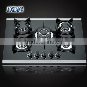 Kitchen 5 Burner Built-in Tempered Glass Gas Stove/ Gas Stove/ Gas Cooker AX-1342