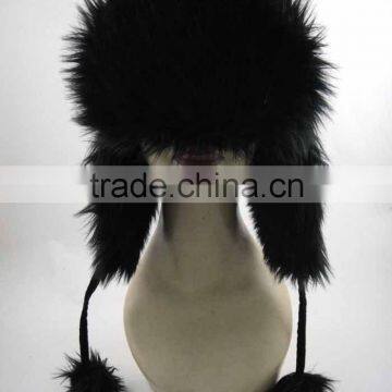 Polyester black winter trapper trooper hats