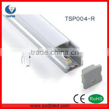 TSP004-R 17x15mm recessed aluminum LED profile without flange