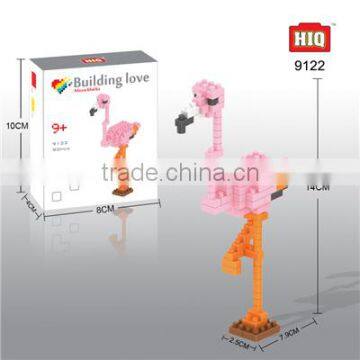 HIQ flamingo zoo animal series building blocks plastic kids small toy