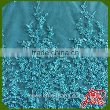 BEST CHOICE FOR WEDDING DRESS SEQUINED BEADS MESH EMBROIDERY FABRIC Quality Choice photo-3