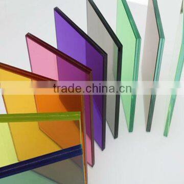 laminated glass with colourful pvb