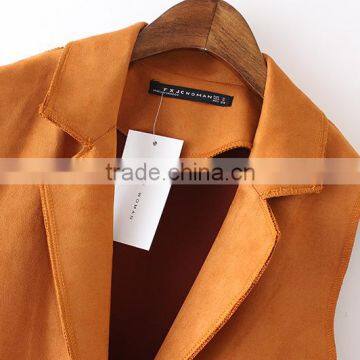 Wholesale Clothing Contemporary Fringed Faux Suede Tassel Vest photo-4