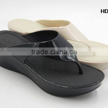 2016 New woman's PVC jelly wedge sandal