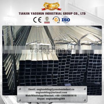 40*40mm gi tube Galvanized SHS RHS hollow section steel pipe