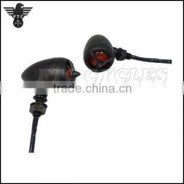 Classic Vintage LED Indicator Lamp With Black Tribar for Triumph Motorcycle photo-4
