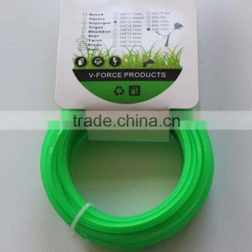 Head Card 2.4mmx15m Green Grass Trimmer Line For Cutting Grass Machine