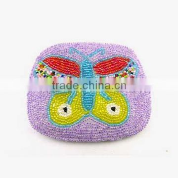 Newest Bead Embroidery Coin Purse Butterfly Design