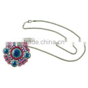 2015 hot selling products high quality colorful necklace circle style