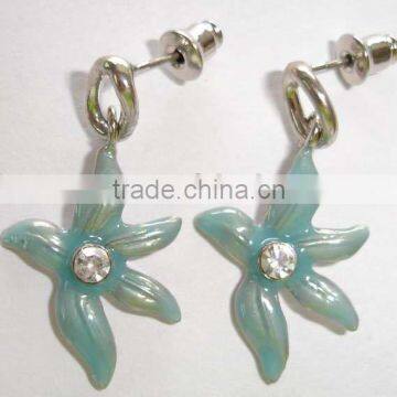 Fashion Coral Earring of Flower Pendant