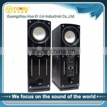 2015 new product 2.0 wooden multimedia speaker with mic input sound master