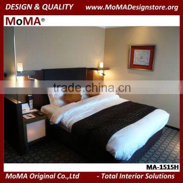 MA-1515H Luxury Wooden Queen Size Hotel Room Bed