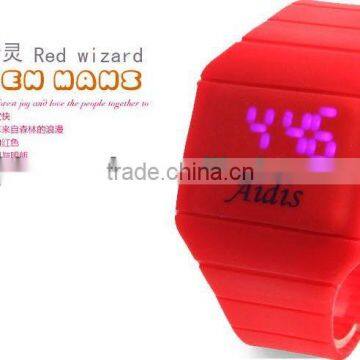 fashion coconut watch promotional cheap touch screen led watches led watch silicon band