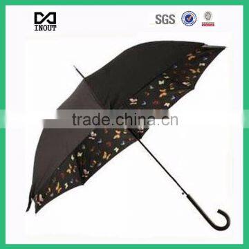 23 inch butterfuly print stick lady cute double layer umbrella