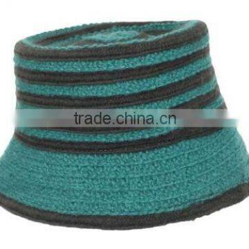 Women's Knotted Striped Cloche Hat