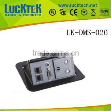 single south africa standard power jack and double RJ45 jack desktop socket