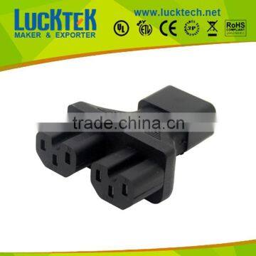 IEC 320 C14 to 2x C15 Y splitter Power socket connector