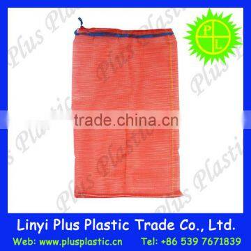 fresh ginger mesh bag,orange mesh plastic bag,knitted plastic mesh bag