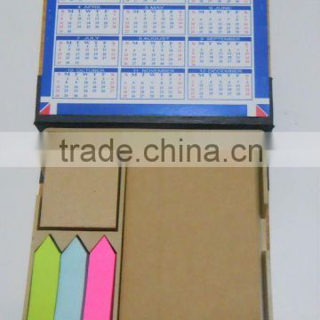 bamboo cover 2012 sticky note pad box with memo (TBG011)