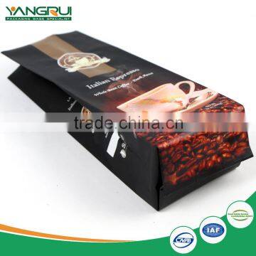 customized side gusset box bottom pouch laminateld food bag food grade coffee packaging flat bottom                        
                                                Quality Choice