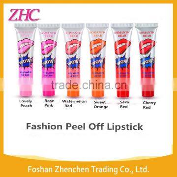 2016 Newest Product Korea Style Magic Romantic Bear Peel off Lipsick Lip Gloss, Lip Tattoo wow Lipstick