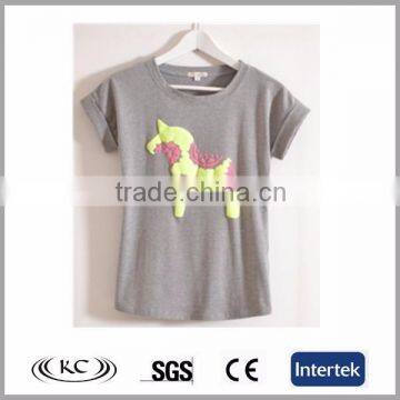 trendy stylish sale online usa woman custom brand over sized gray loose t-shirt