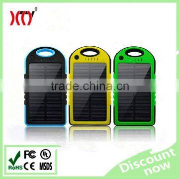 5000mAh solar energy power bank outdoor water-proof power charger