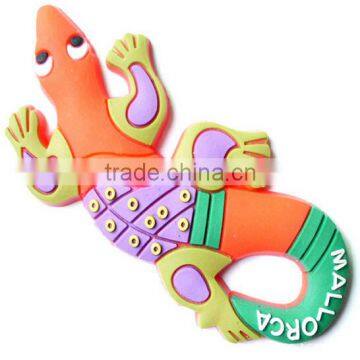 Gecko monopole magnet customized design rubber fridge magnet for business promotion arts crafts home decoration