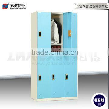 Blue 6 Door Wardrobe Commercial Cabinet Locker Clothes Storage Closet Locker photo-4