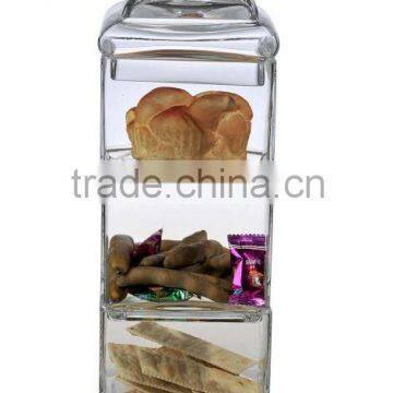3 layers Glass Storage Canister/Glass Storage Jar
