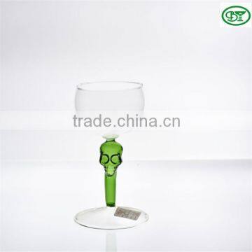 unique design with skull wine glass