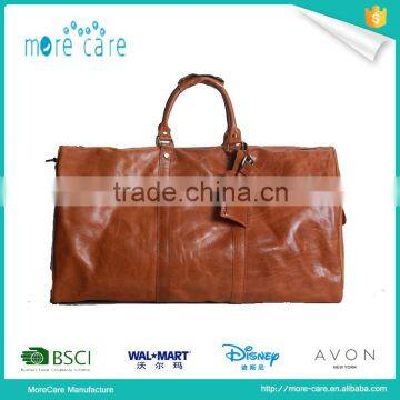 high quality real leather holdall