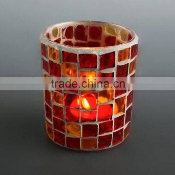 Cylinder Mosaic Candle Holder